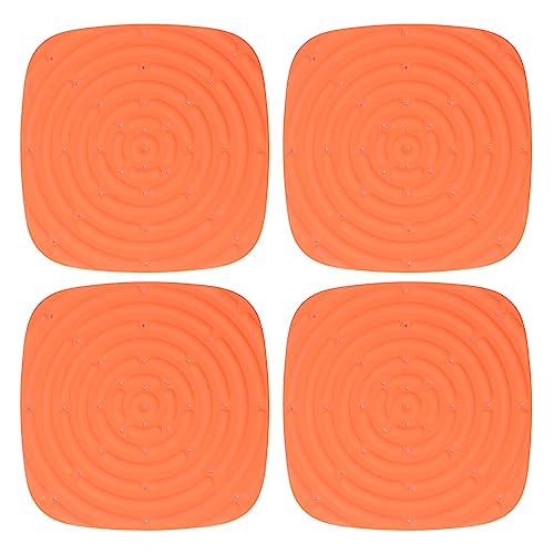 4 Stück Hühner-Nistkasten-Pads, waschbare Nist-Pads für Hühnerstall, Hühner-Nist-Pads zum Eierlegen, Kunststoff-Hühnerstall-Nistkasten-Einlagen, Hühner-Lege-Pads (Orange) von Jwthee