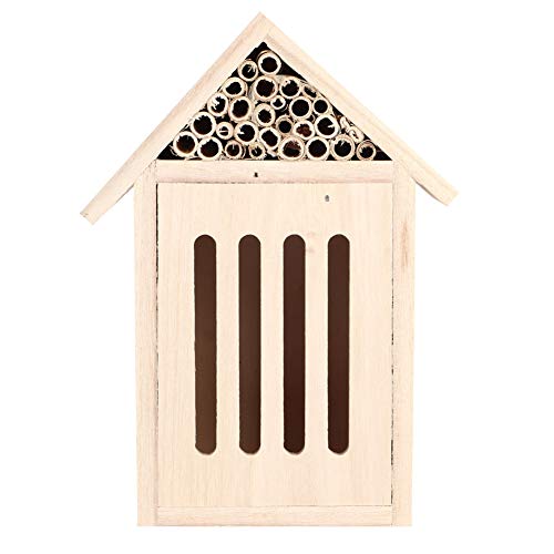 Bienenhaus aus Holz, Schmetterlingshotel aus Holz, Hängelebensräume für Bienenfalter, handgefertigtes Gartenhaus für Bienen (Typ C) von Jwthee