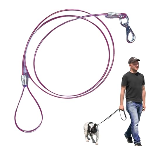 Dog Leash, Strong Dog Leash, Anti Pull Dog Leash, Steel Chew Proof Dog Rope Dog Training Rope, Retractable Dog Leash, Multipurpose Dog Outside Rope Cable Outdoor Dog Rope for Parks Yards Garden von Jyxuyy