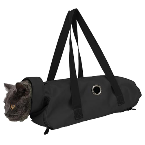 Ergonomische Katzentragetasche, faltbare Haustiertaschen, Nylon-Katzen-Tragetaschen, kratzfeste Tragetasche, Katzen-Wander-Tragetasche, Reise-Katzen-Rucksack für Spaziergänge, Reisen, Krankenhaus von Jyxuyy