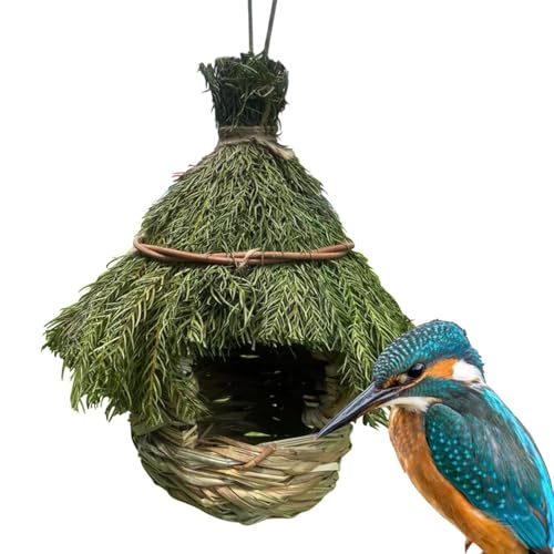 Grass Woven Birdhouse | Cozy Bird House | Hand Woven Birdhouse | Finch Bird Nest | Multifunctional Birdhouse | Resting Bird House for Finch Birds Nest Cozy Resting Place, Fences von Jyxuyy