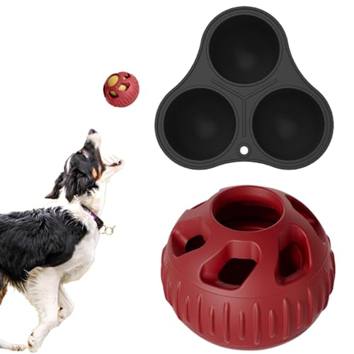 Jyxuyy Dog Slow Feeder Ball, Dog Puzzle Ball, Dog Puzzle Treat Dispensing Ball, Anti-Choke Feeder Ball, 2X Interactive Dog Ball Toys, Easy to Use, Portable for Pets Dog, Puppy von Jyxuyy