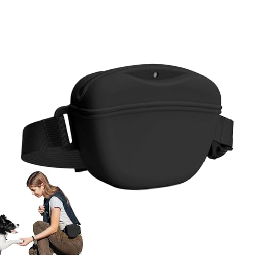 Jyxuyy Leckerli-Tasche für Hunde, aus Silikon, tragbarer Silikon-Trainingsbehälter für Hundetraining, 650 ml, Outdoor-Futterspender für Welpen, Snack-Tasche für Spaziergänge, Wandern, Laufen, Reisen von Jyxuyy