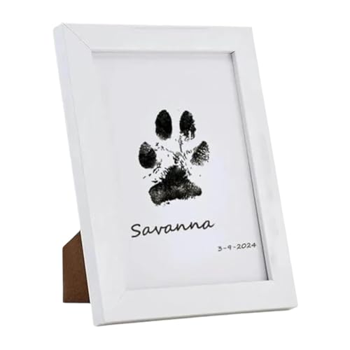 Jyxuyy Paw Print Kit | Dog Paw Impression | Frame | Cat Impression Kit | Paw Print Craft | Pet Puppy Impression Frame for Most Animal Paw Print Impression Dogs, Cats von Jyxuyy