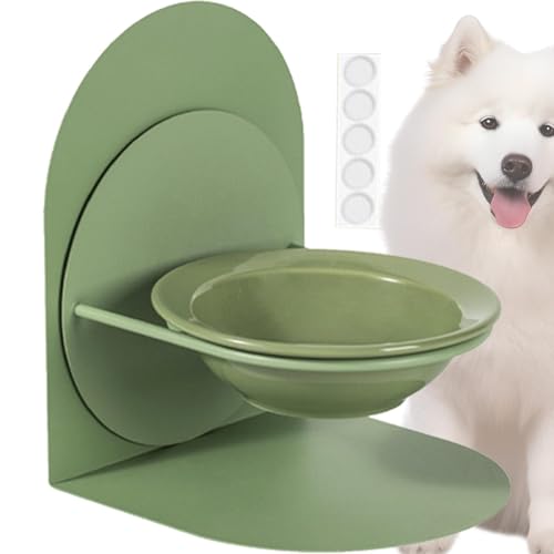 Pet Bowl, Non-Slip Dog Bowl, Slow Feeder Bowl, Ceramic Dog Water Bowl with Magnetic Stand, Adjustable Dog Feeder, Anti-Tip Dish, Easy to Use and Clean, Portable for Cats and Dogs von Jyxuyy