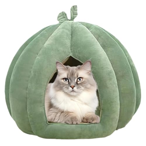 Pumpkin Cat Bed, Halloween Pet Furniture, Cat Cave, Plush Halloween Cat House, Warm Pumpkin Pet Bed, Enclosed Cat Bed, Round Pumpkin Cat Bed, Easy to Clean, Portable for Pet Cats von Jyxuyy