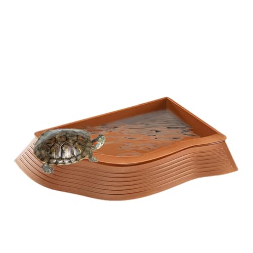 Tortoise Water Bowl | Reptile Bathing Pool | Reptile Food Feeder | Water Feeder Dish | Multifunctional Terrarium Plate | Tortoise Bath Dish for Tortoise Reptiles Feeder von Jyxuyy