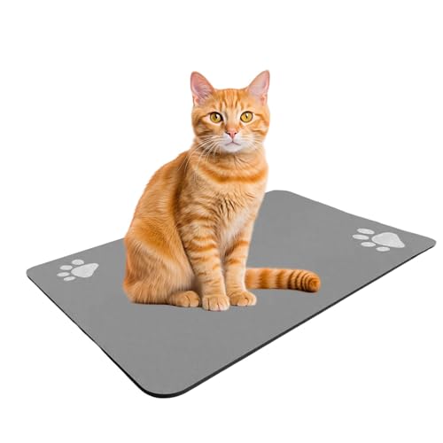 Waterproof Pet Food Placemat | Anti-Slip Dog Bowl Mat | Quick-Drying Feeding Mat for Dogs and Cats, Ideal for Keeping Floors Clean and Tidy During Mealtime von Jyxuyy