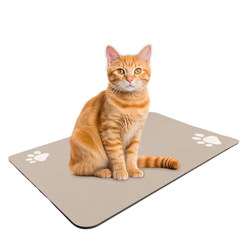 Waterproof Pet Food Placemat | Anti-Slip Dog Bowl Mat | Quick-Drying Feeding Mat for Dogs and Cats, Ideal for Keeping Floors Clean and Tidy During Mealtime von Jyxuyy