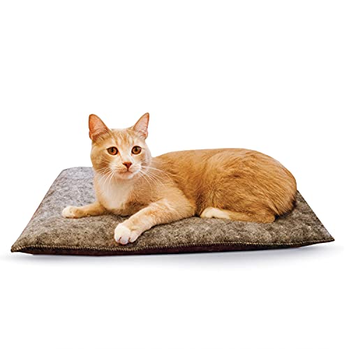 K&H Pet Products Amazin Kitty Pad, unbeheiztes Katzenbett für den Innenbereich, fängt Katzenhaare und Schuppen EIN, waschbare Katzenmatte, grau, 38,1 x 50,8 cm, unbeheizt, 2 Stück von K&H