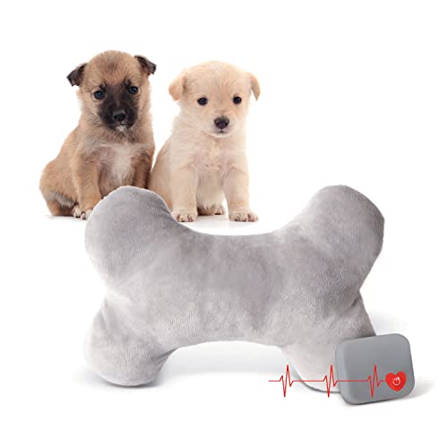 K&H Pet Products Hundekissen, Herzschlag aus Plüsch, für mittelgroße Rassen, Herzschlag und Rhythmus, 25,4 cm, Grau von K&H