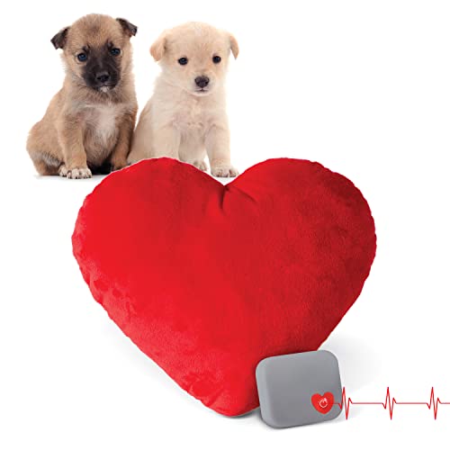 K&H Pet Products Mutter's Heartbeat Plüsch-Herzkissen Rot Medium Rasse Herzschlag Rhythmus 20,3 cm von K&H