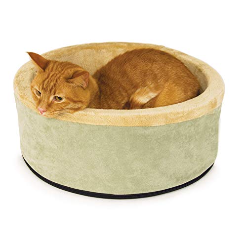 K&H 773193 Pets, Thermo Heated Bed for Cats and Dogs, Bettwärmer für Hunde und Katzen, Sage , klein, S von K&H