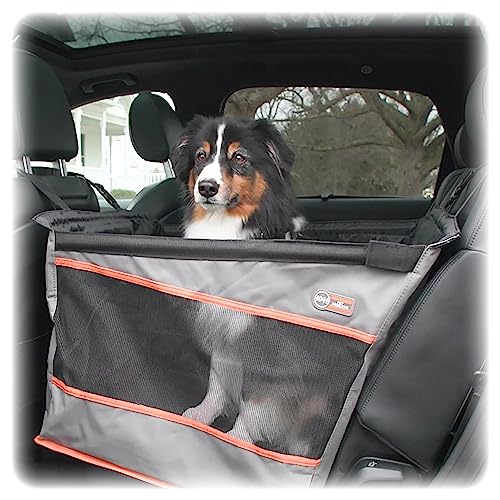 K&H PET PRODUCTS Buckle N' Go Autositz für Haustiere, großer Hundeautositz, 53 x 48 x 48 cm, Grau, 100538738 von K&H