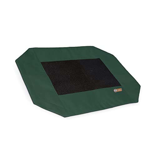 K&H Pet Products Original Ersatzbezug für Haustierbett, Größe L, 107,7 x 76,2 cm, Grün / Schwarz von K&H