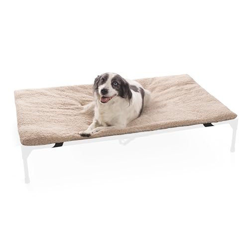 K&H Pet Products Hundebettunterlage (Kinderbett separat erhältlich), Komfortbett XL erhöhte Hundebetten, weich und flauschig, sichere Passform, maschinenwaschbar, tragbar, extragroß, 127 x 81 von K&H