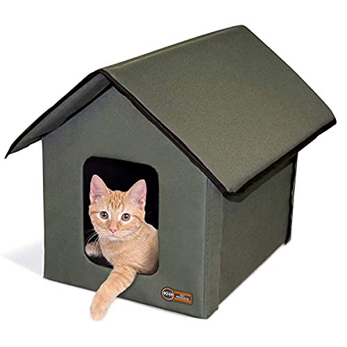 K&H Pet Products Outdoor Kitty House, Outdoor-Katzenhaus für Katzen im Freien, Streuner und Wildtiere, isolierter Unterschlupf, Kaltwetterhaus für den Winter, 48,3 x 55,9 x 43,2 cm (unbeheizt), von K&H