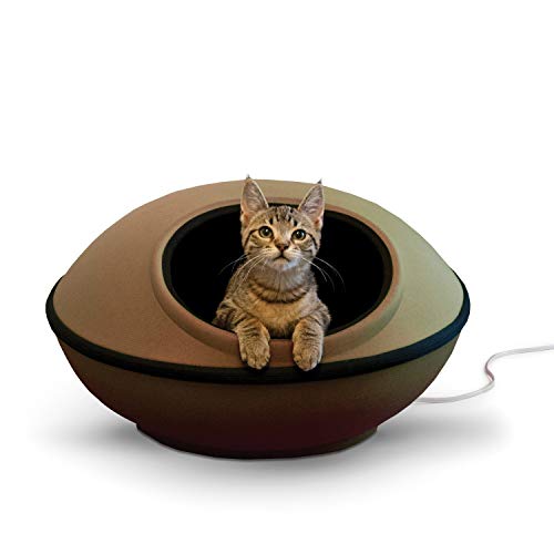 K&H Pet Products Thermo-Kitty Mod Dream Pod Beheiztes Katzenbett für große Katzen, beheizte Katzenhöhle, Thermo-Katzenmatte, Versteck für kleine oder große Katzen und Kätzchen, 55,9 cm, von K&H