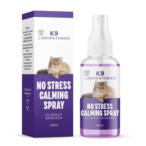 K9 Laboratories No Stress Calming Spray for Cats, Pheromone Based, 60ml von K9 Laboratories