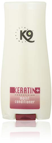 K9 Keratin + Moisture Apres-shampoing für Hunde 300 ml - Parfümfrei - Entwirren, Anti-Static, Feuchtigkeitsspendend - Hundepflege - Hundekonditioner von K9