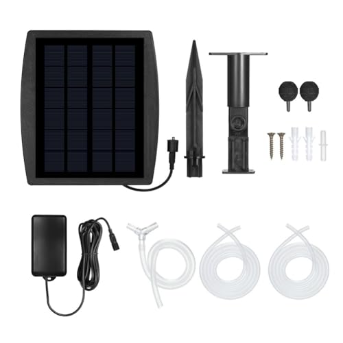 KACPLY Aquarium-Luftpumpe, Sauerstoffgeber, 2,5 W, Solar-Luftpumpe, 3 Modi und geräuschlos, Solarbelüfter für Teich, Aquarium, Angeln, Hydrokultur von KACPLY