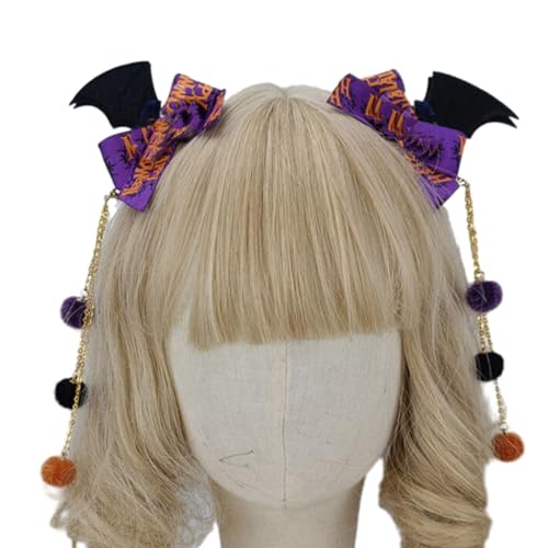 Halloween-Haarspange mit Teufelsschleifen für Damen, Cosplay-Haarspangen, lustige Haarnadeln von KADSXIYA