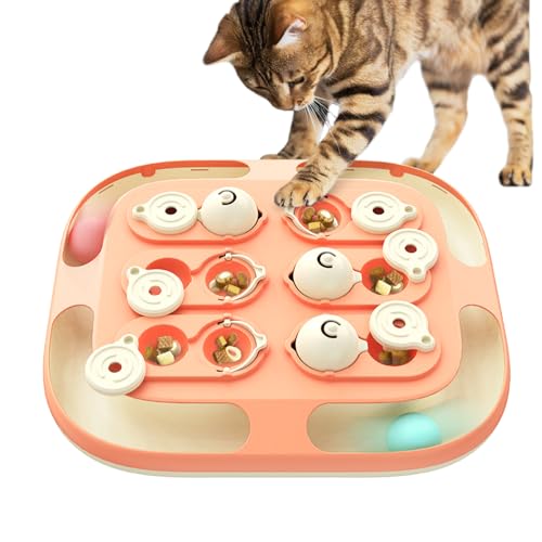 Cat Track Balls Indoor for Cats Puzzle Toy Level 2 in 1 Weight Loss Interactive Toys Boredom Busters Kitten Enrichment Slow Feeder Kitty Puzzles Feeding Brian Stimulation Fun Birthday Gift von KADTC