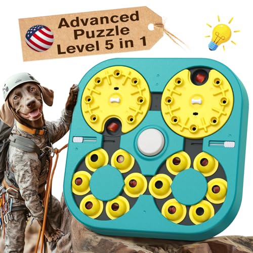 KADTC Advance Puzzle Spielzeug für Smart Dog Level 5 in 1 komplizierte schwierige herausfordernde Puzzles kleine/mittel/große Hunde Gehirn geistige Stimulation Welpen Langeweile Busters Bereicherung von KADTC