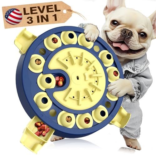 KADTC Hunde-Puzzle-Spielzeug, Gehirn, geistige Stimulation, geistig stimulierend, Welpen-Leckerli-Dosierung, Futterspender, fortgeschrittene Stufe 3, 2, 1, interaktive Spiele für kleine/mittlere/große von KADTC