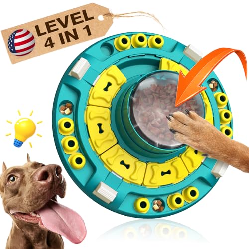 KADTC Hunde-Puzzle-Spielzeug, Stufe 4 in 1, fortgeschrittene Komplizierte für intelligente Hunde, interaktives Welpenpuzzles, Spielzeug, Gehirn, mentale Stimulation, Spiel, Langeweile, Anreicherung, von KADTC