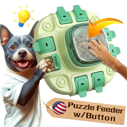 KADTC Hunde-Puzzle-Spielzeug für kleine, mittelgroße und große Hunde, langsames Füttern, mit Knopfstufe, 2-in-1, Langeweile, hält sie beschäftigt, Anreicherungsspielzeug, Puzzles, von KADTC