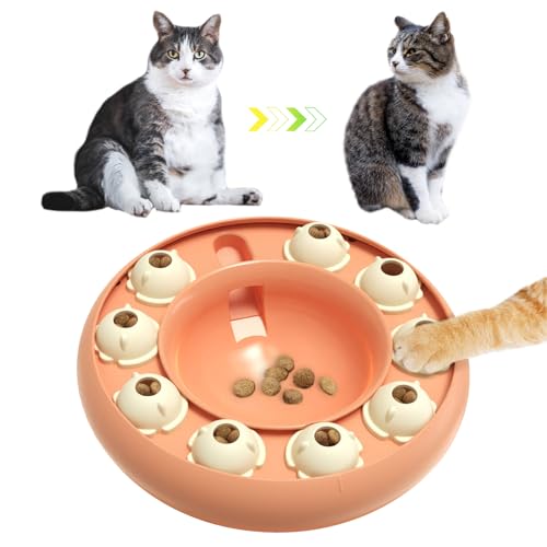 KADTC Puzzles Toy Used for Both Cats Dogs,Cat Brain Toys Kitten Mental Stimulation Kitty Mentally Stimulating Puzzle Feeder Best Interactive Indoor Treat Dispenser Food Dispensing Bowl Smart Game L von KADTC