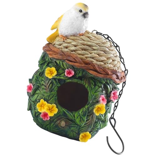 Garten Vogel Nest Hängende Vogelhaus Papageien Schutz Nest Windproof Vogel Nest Harz Vogel Für Sitticheets Kakadoos von KAHDGSS