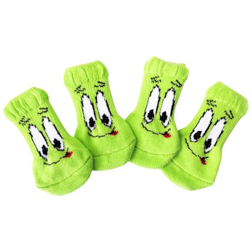 KAHDGSS 4pcs Winter Haustierhund Socken Weich Bequeme Haustier Socken Hochelastizitäten Socken Fashion Pet Accessoires von KAHDGSS