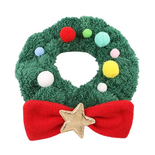 KAHDGSS Haustier Halstuch Einzigartige Schleife Für Kleine Bis Große Hundehalsbänder Weihnachts Bowknot Stern Haustier Weihnachtskostüm von KAHDGSS