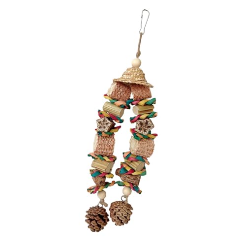 KAHDGSS Haustier Vogel Kauen Spielzeug Natural Gras Holz Maiscob Für Cockatiel Conure Cockatoos Zähne Schleifen Spielzeug Für Käfigvogel von KAHDGSS