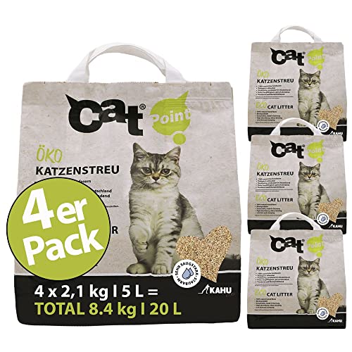 KAHU ECO 100% natürliches Katzenstreu • Klumpstreu • Naturstreu • Bio Holz Granulat Streu • 100% kompostierbar und biologisch abbaubar 8.4kg (20L) von KAHU