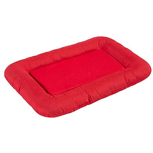 KAHU® Hundebett mit Viscoschaum (66x89cm) • Orthopädischer Hundekorb mit Memory-Schaum • Weiches & Pflegeleichtes Hundebett • Schmutz & Wasserabweisendes Hundekissen • Farbe: Rot von KAHU