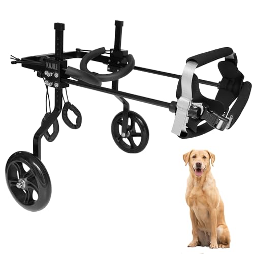 KAJILE Einstellbare Hunde-Rollstuhl,Haustier Cart,Handicap Hund Schwache Hinterbeine Rehabilitation Training,Fit Haustier Höhe 15-19cm,Haustier Breite 7.8-10.8cm,Haustier Länge 10-15cm,XXXS-2 von KAJILE