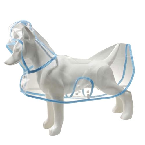 KAKASEA Regenmantel für Hunde mit Kapuze, Regenbekleidung für Welpen, transparente Hunde-Regenjacken, Jumpsuits, Outdoor-Spaziergänge, Regenanzug von KAKASEA