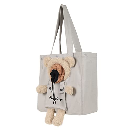 KAKASEA Tragetasche für Haustiere, tragbare Haustiertasche, Go-Out-Tasche, Reisen, für Welpen, Head-Out, tragbare Canvas-Schultertasche von KAKASEA