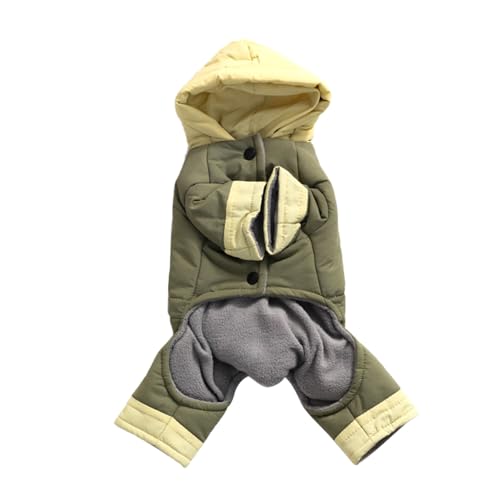 Warmer Mantel für Haustiere bei kaltem Wetter, gesteppte Winterkleidung für kleine Rassen, Vierbeiner-Mantel, Baumwolljacke für Outdoor-Aktivitäten von KAKASEA