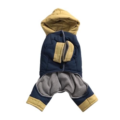 Warmer Wintermantel für kleine Rassen, 4 Beine, für kleine Rassen, Baumwolljacke für Outdoor-Aktivitäten von KAKASEA