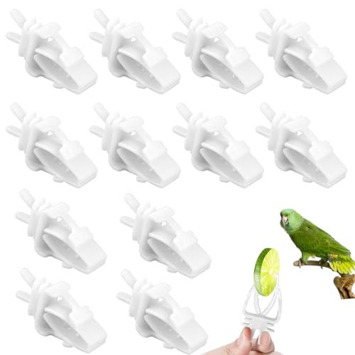 12 Stück Vogelkäfig Clips Vogelkäfig Futterhalter Papagei Obst Gemüse Clips Käfig Feeder Clip für Wellensittiche Sittich Kakadu Ara Nymphensittich Sittich Sittich Sittich von KALIONE