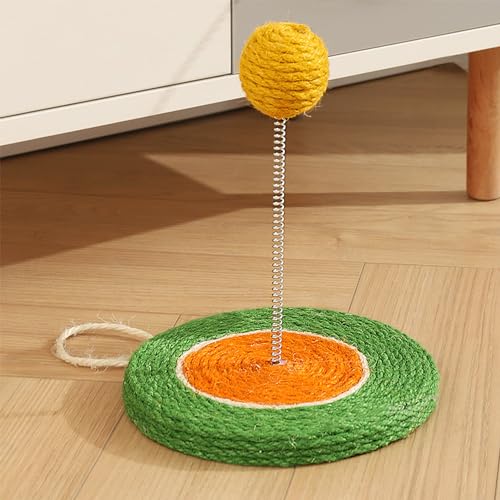 KAMABOKO Katzenbaumzubehör, Katzenkratzer, interaktives Katzen-Tumbler-Spielzeug, Katzenfeder-Spielzeugball zum Ausruhen, Krallen, Schleifen, Klettern, Indoor-Katzen von KAMABOKO