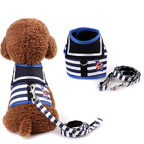 Geschirr Hund Hundegeschirr Kleine Hunde Hundewestengeschirr Verstellbarer Hundegeschirr Hundegeschirr für mittlere Hunde Kein Zuggurt für Hunde Blue,xs von KANKOO