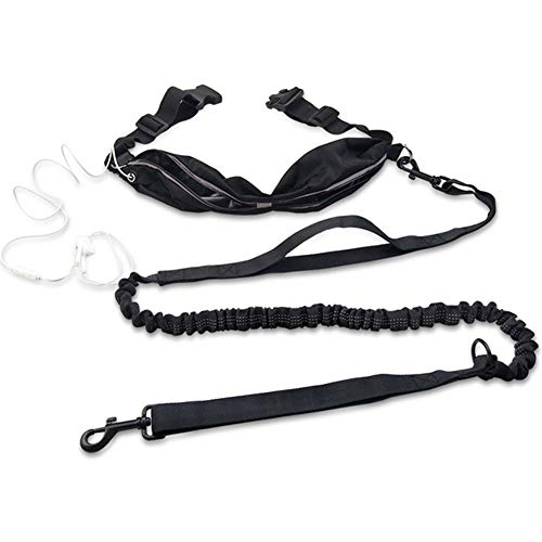 Hundeleine Kleine Hund Joggingleine Hunde Hand Free Dog Walking Belt Trainingsleitung für Hunde Slip Lead für Hunde Leine für große Hunde Black von KANKOO