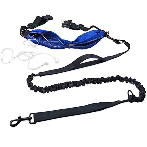 Hundeleine Kleine Hund Joggingleine Hunde Hand Free Dog Walking Belt Trainingsleitung für Hunde Slip Lead für Hunde Leine für große Hunde Blue von KANKOO