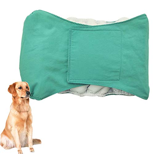 Hundewindeln Für Hündinnen Inkontinenz Hundewindeln Rüde Waschbare Hundewindeln Wiederverwendbare Hundewindeln Hundehose Rüde Windel Blue,XL von KANKOO