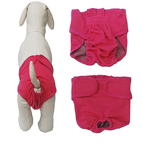 Hundewindeln Hundewindeln Für Hündinnen Hunde-Inkontinenzhose Physiologische Haustierhosen Hygienehosen für Hunde Waschbare Welpenwindeln pink,l von KANKOO